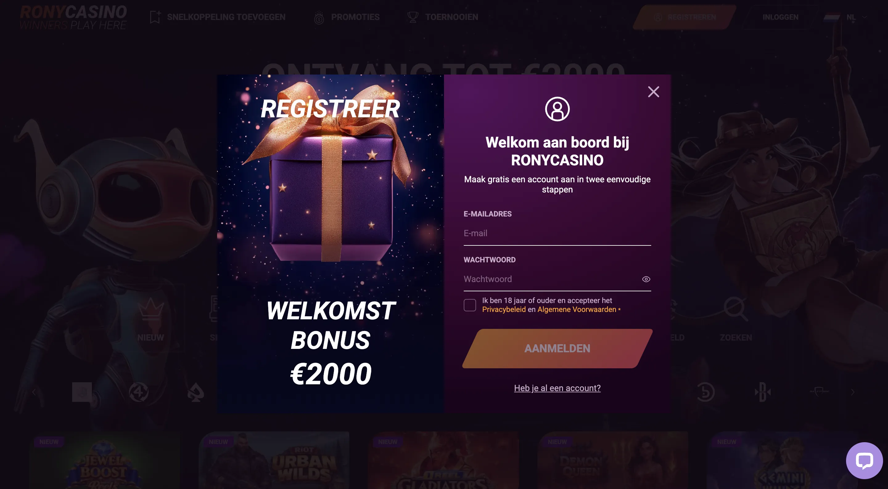 Welke goksites zonder Cruks aanbieder past bij welk speltype?